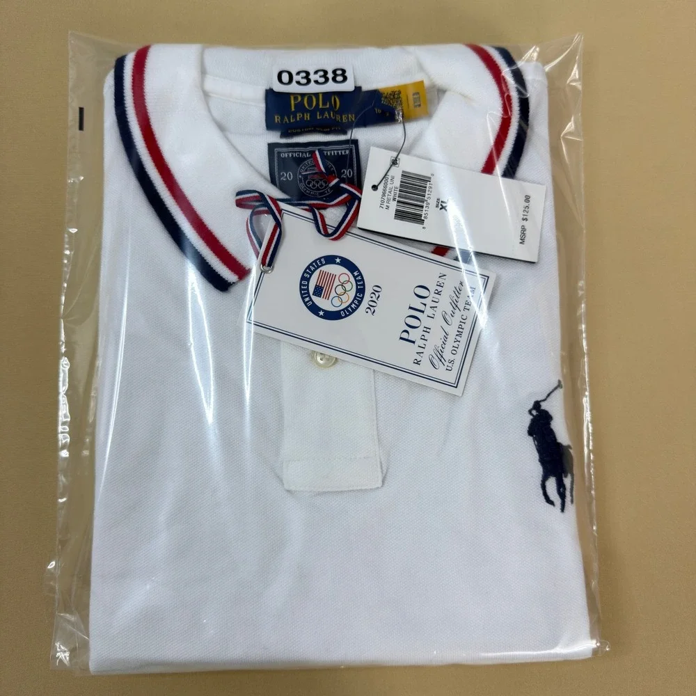 Polo Ralph Lauren 2020 US Olympic Team Polo White XL‎ NWT Made in USA Big Pony